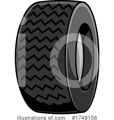 Royalty-Free (RF) Tire Clipart Illustration by Hit Toon - Stock Sample #1749158