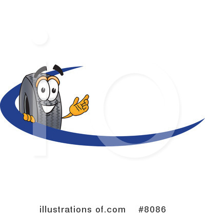 Royalty-Free (RF) Tire Clipart Illustration by Mascot Junction - Stock Sample #8086