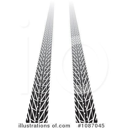 Royalty-Free (RF) Tire Tracks Clipart Illustration by michaeltravers - Stock Sample #1087045