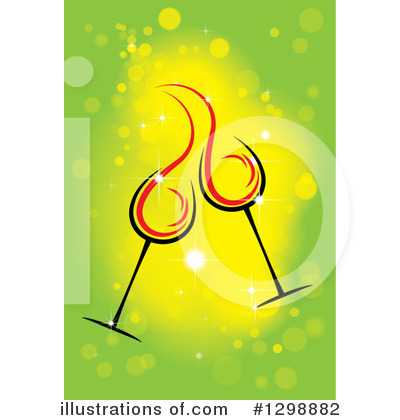 Royalty-Free (RF) Toasting Clipart Illustration by ColorMagic - Stock Sample #1298882