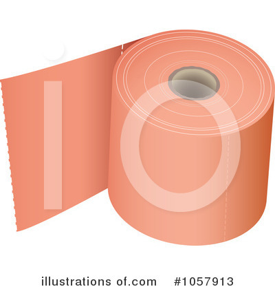 Royalty-Free (RF) Toilet Paper Clipart Illustration by michaeltravers - Stock Sample #1057913