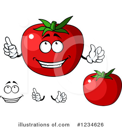 Royalty-Free (RF) Tomato Clipart Illustration by Vector Tradition SM - Stock Sample #1234626