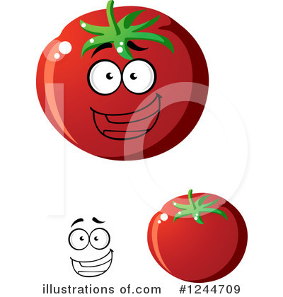 Royalty-Free (RF) Tomato Clipart Illustration by Vector Tradition SM - Stock Sample #1244709