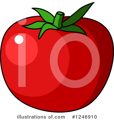Royalty-Free (RF) Tomato Clipart Illustration by Vector Tradition SM - Stock Sample #1246910
