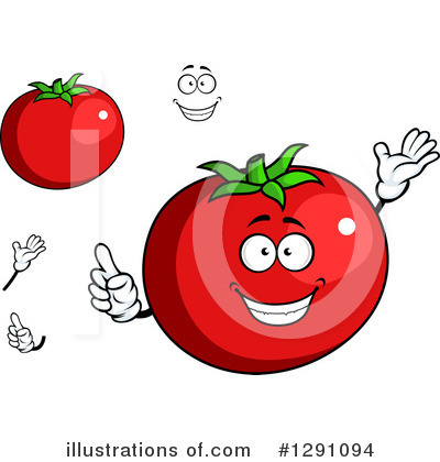 Royalty-Free (RF) Tomato Clipart Illustration by Vector Tradition SM - Stock Sample #1291094