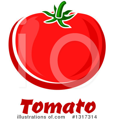 Royalty-Free (RF) Tomato Clipart Illustration by Vector Tradition SM - Stock Sample #1317314