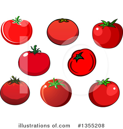 Royalty-Free (RF) Tomato Clipart Illustration by Vector Tradition SM - Stock Sample #1355208