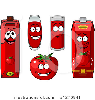 Royalty-Free (RF) Tomato Juice Clipart Illustration by Vector Tradition SM - Stock Sample #1270941