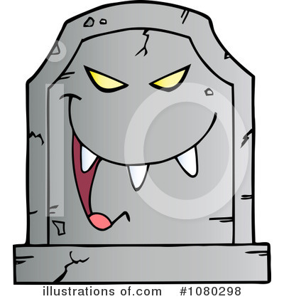 Royalty-Free (RF) Tombstone Clipart Illustration by Hit Toon - Stock Sample #1080298