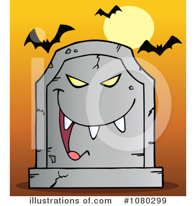 Royalty-Free (RF) Tombstone Clipart Illustration by Hit Toon - Stock Sample #1080299