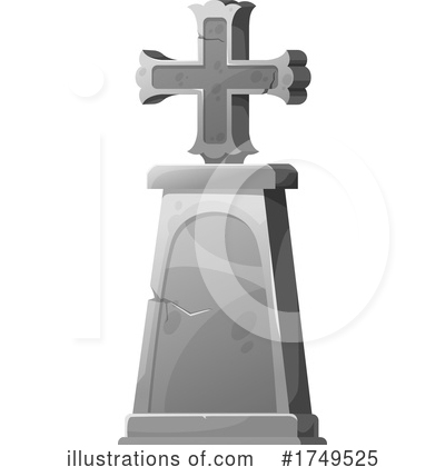 Royalty-Free (RF) Tombstone Clipart Illustration by Vector Tradition SM - Stock Sample #1749525