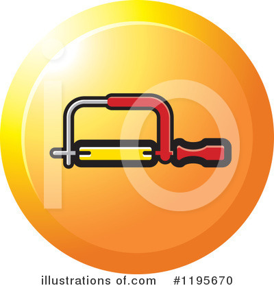Saw Clipart #1195670 by Lal Perera