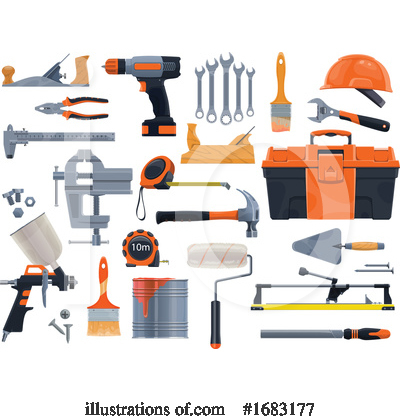Royalty-Free (RF) Tools Clipart Illustration by Vector Tradition SM - Stock Sample #1683177