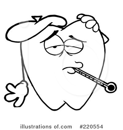 Royalty-Free (RF) Tooth Character Clipart Illustration by Hit Toon - Stock Sample #220554