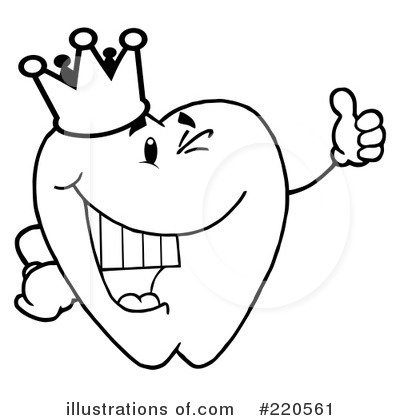 Royalty-Free (RF) Tooth Character Clipart Illustration by Hit Toon - Stock Sample #220561