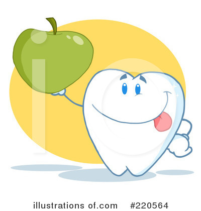 Royalty-Free (RF) Tooth Character Clipart Illustration by Hit Toon - Stock Sample #220564