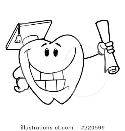 Royalty-Free (RF) Tooth Character Clipart Illustration by Hit Toon - Stock Sample #220569