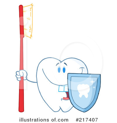 Royalty-Free (RF) Tooth Clipart Illustration by Hit Toon - Stock Sample #217407
