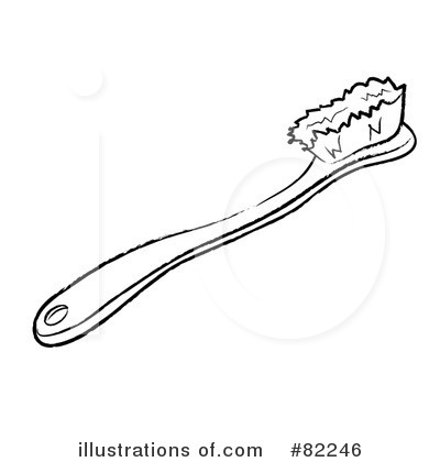 Royalty-Free (RF) Toothbrush Clipart Illustration by Pams Clipart - Stock Sample #82246