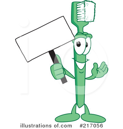 Royalty-Free (RF) Toothbrush Mascot Clipart Illustration by Mascot Junction - Stock Sample #217056