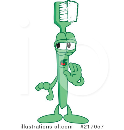Royalty-Free (RF) Toothbrush Mascot Clipart Illustration by Mascot Junction - Stock Sample #217057