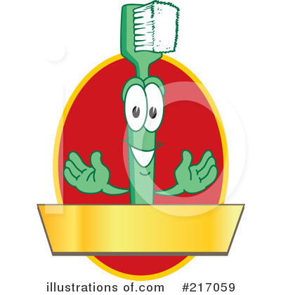 Royalty-Free (RF) Toothbrush Mascot Clipart Illustration by Mascot Junction - Stock Sample #217059