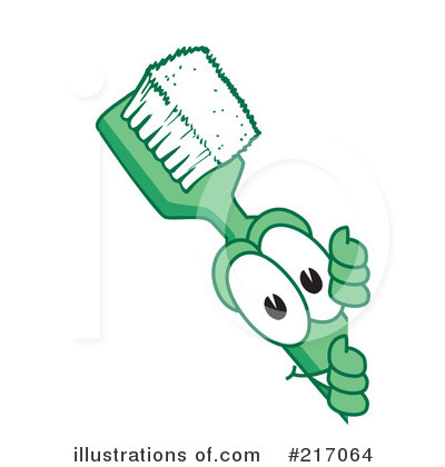 Royalty-Free (RF) Toothbrush Mascot Clipart Illustration by Mascot Junction - Stock Sample #217064