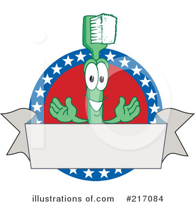 Royalty-Free (RF) Toothbrush Mascot Clipart Illustration by Mascot Junction - Stock Sample #217084