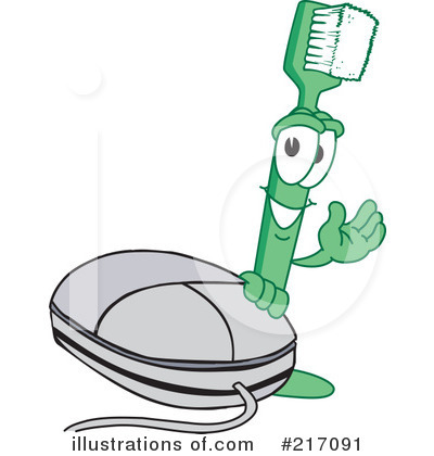 Toothbrush Character Clipart #217091 by Mascot Junction