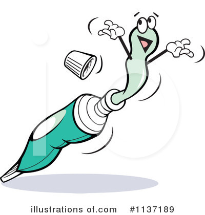 Royalty-Free (RF) Toothpaste Clipart Illustration by Johnny Sajem - Stock Sample #1137189