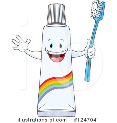 Royalty-Free (RF) Toothpaste Clipart Illustration by Pushkin - Stock Sample #1247041
