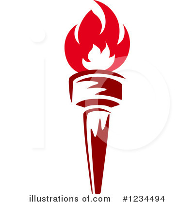 Royalty-Free (RF) Torch Clipart Illustration by Vector Tradition SM - Stock Sample #1234494