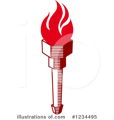 Royalty-Free (RF) Torch Clipart Illustration by Vector Tradition SM - Stock Sample #1234495