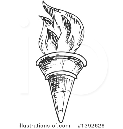 Royalty-Free (RF) Torch Clipart Illustration by Vector Tradition SM - Stock Sample #1392626