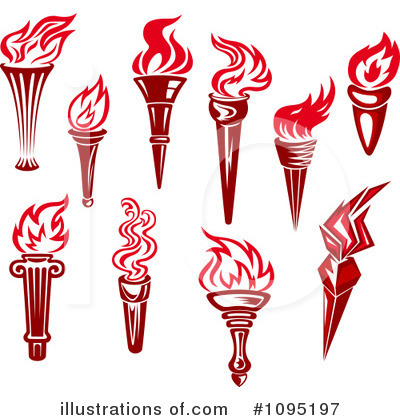 Royalty-Free (RF) Torches Clipart Illustration by Vector Tradition SM - Stock Sample #1095197