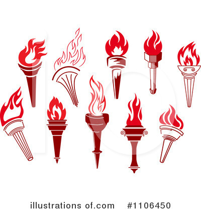 Royalty-Free (RF) Torches Clipart Illustration by Vector Tradition SM - Stock Sample #1106450