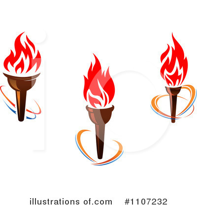 Royalty-Free (RF) Torches Clipart Illustration by Vector Tradition SM - Stock Sample #1107232