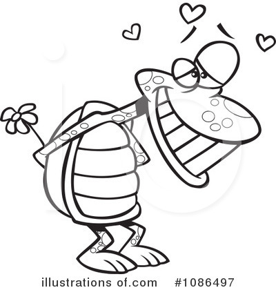 Royalty-Free (RF) Tortoise Clipart Illustration by toonaday - Stock Sample #1086497