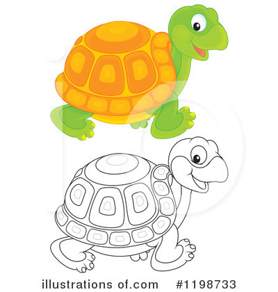 Royalty-Free (RF) Tortoise Clipart Illustration by Alex Bannykh - Stock Sample #1198733