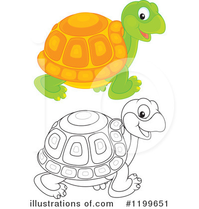 Royalty-Free (RF) Tortoise Clipart Illustration by Alex Bannykh - Stock Sample #1199651