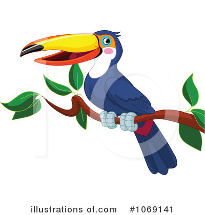 Royalty-Free (RF) Toucan Clipart Illustration by Pushkin - Stock Sample #1069141