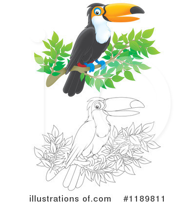 Royalty-Free (RF) Toucan Clipart Illustration by Alex Bannykh - Stock Sample #1189811