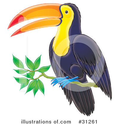 Royalty-Free (RF) Toucan Clipart Illustration by Alex Bannykh - Stock Sample #31261