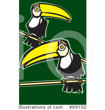 Royalty-Free (RF) Toucan Clipart Illustration by xunantunich - Stock Sample #69152