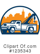 Tow Truck Clipart #1235343 by patrimonio