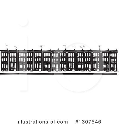 Royalty-Free (RF) Townhouse Clipart Illustration by xunantunich - Stock Sample #1307546