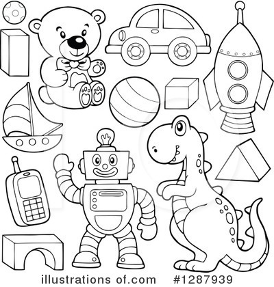 Royalty-Free (RF) Toy Clipart Illustration by visekart - Stock Sample #1287939