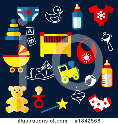 Baby Bottle Clipart #1342568 by Vector Tradition SM