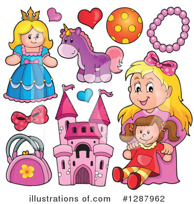 Royalty-Free (RF) Toys Clipart Illustration by visekart - Stock Sample #1287962
