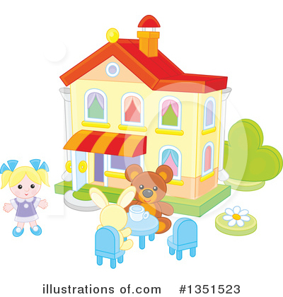 Royalty-Free (RF) Toys Clipart Illustration by Alex Bannykh - Stock Sample #1351523